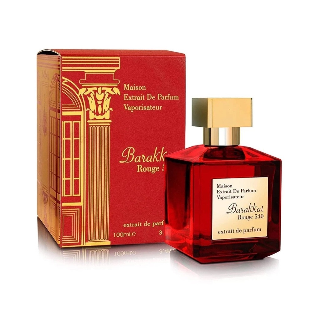 Elegant Red Perfume Box with Gold Accents